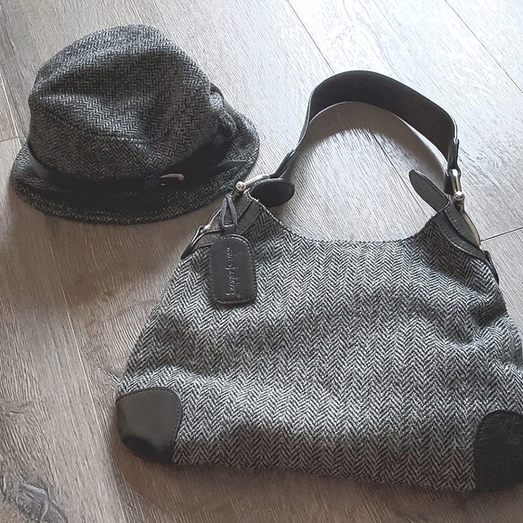 Harris Tweed handbag & hat - Picture 1 of 4